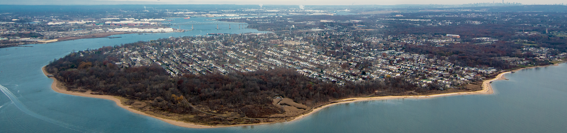 Bird's eye view of Staten Island South Shore