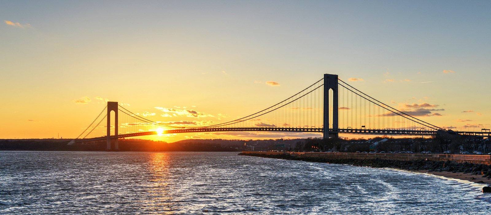 Verrazzano Bridge overlooking Staten Island, NY