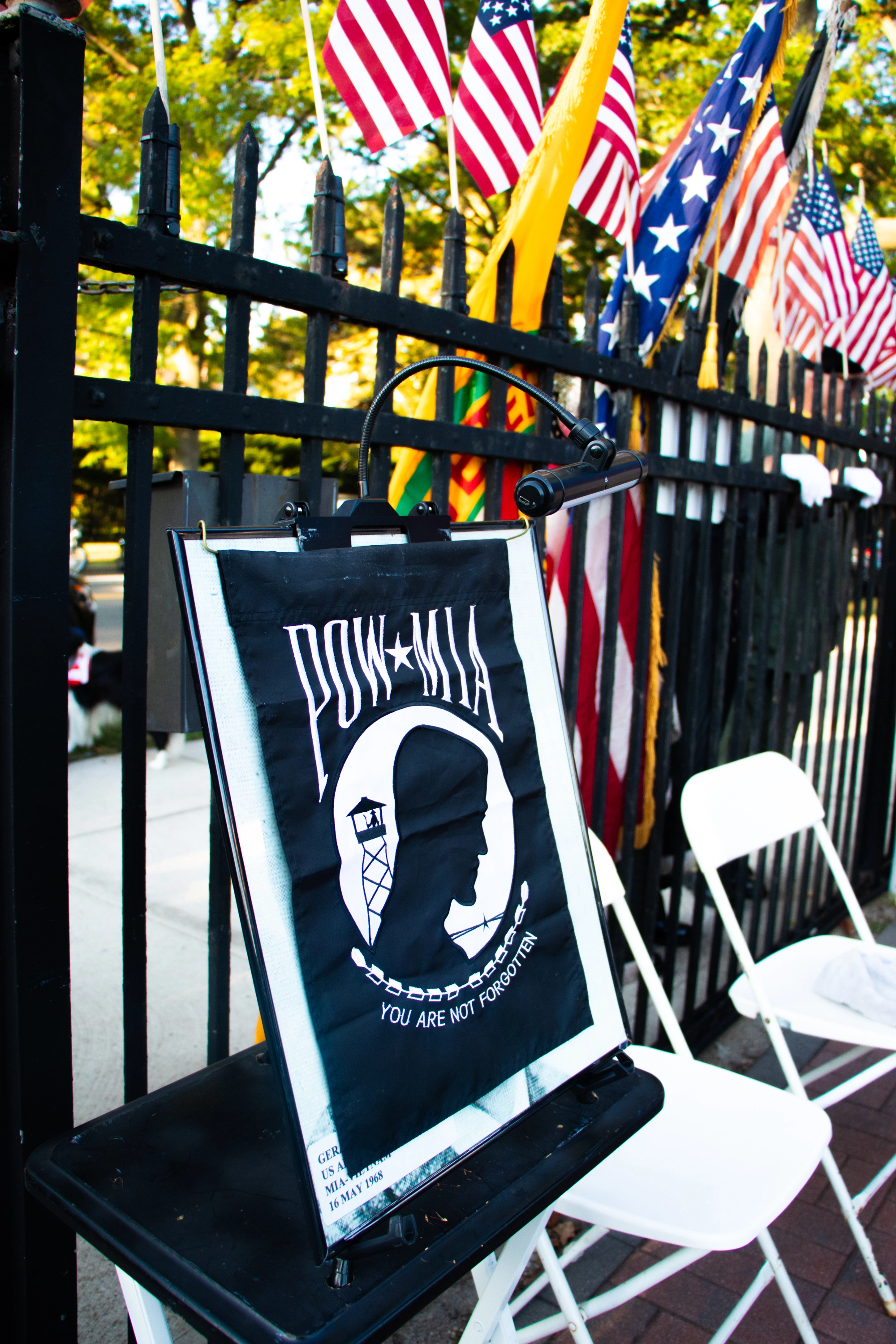Speakers at POW/MIA service